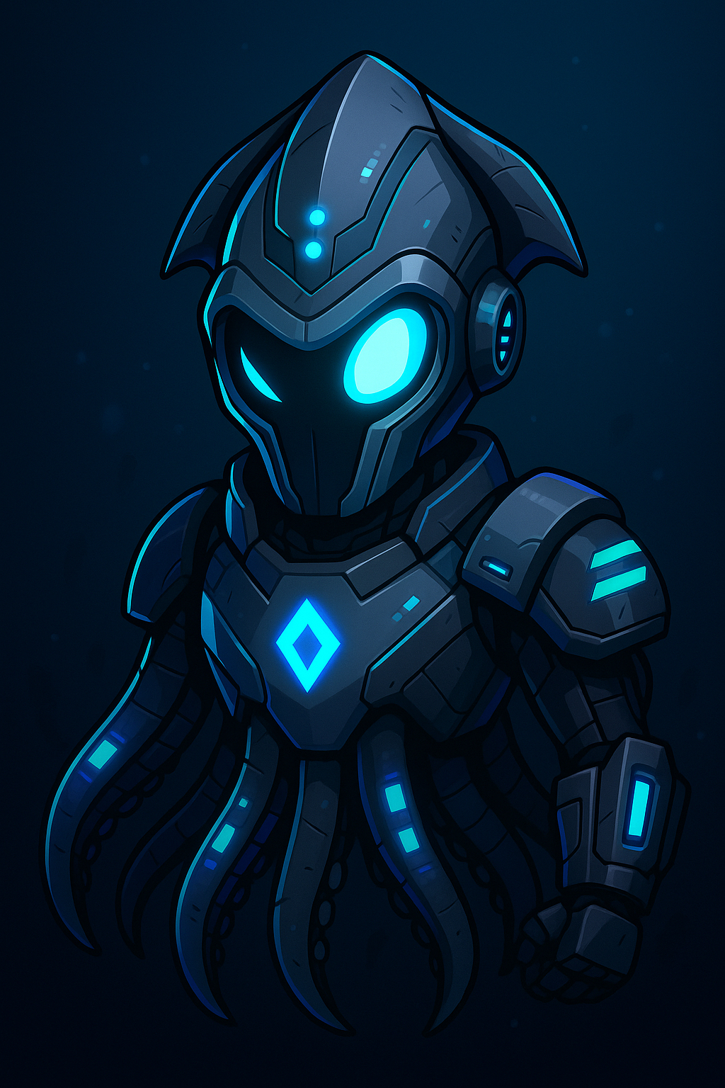 SQUDAI — armored squid mascot