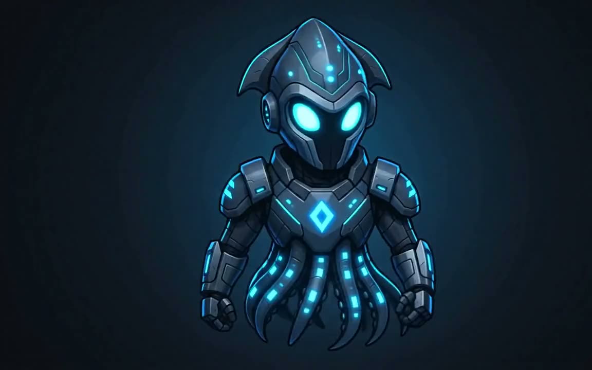 SQUDAI — armored squid mascot
